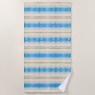 Serviette De Plage Motif répétitif de rivage côtier salé ondoyant