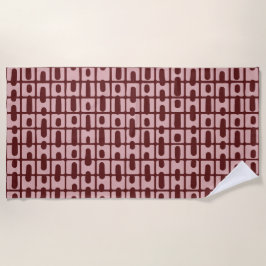 Serviette De Plage Motif rose bordeaux Abstrait simple