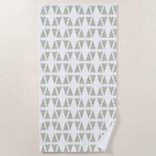 Serviette De Plage Motif scandinave de sapin de Noël