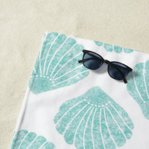 Serviette De Plage Motif Seafoam Seashell