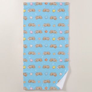 Serviette De Plage Motif somnolent de paresse de temps