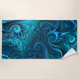Serviette De Plage Motif spiral bleu et Turquoise Octopus Tentacles