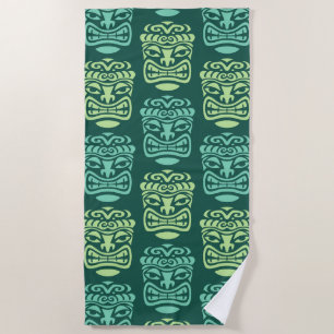 Serviette De Plage Motif Tiki moderne du milieu du siècle rétro