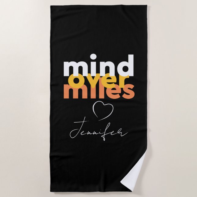 Serviette De Plage Motivation Sport Moderne Gras Typographie Colorée (Devant)