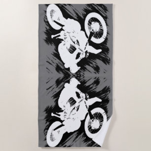 Serviette De Plage Motocross Compétitive Sport Motorcycle Racing
