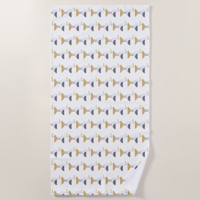 Serviette De Plage moustache (Devant)