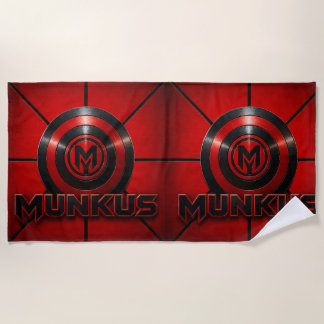 Serviette De Plage munkus/emblème bouclier/serviette/serviette rouge/