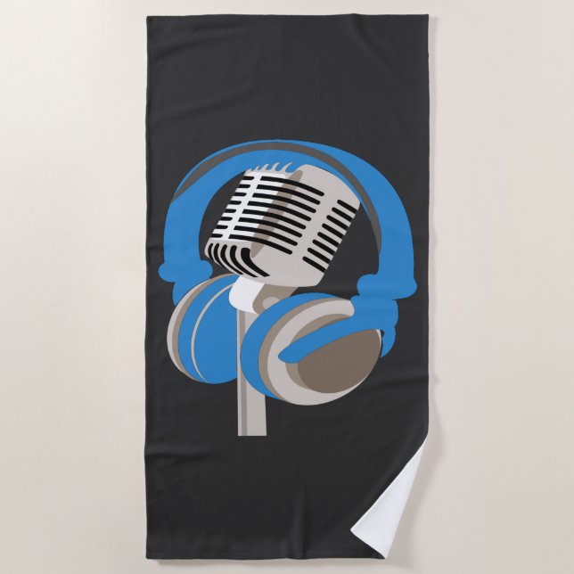 Serviette De Plage Musicien de musique moderne (Devant)