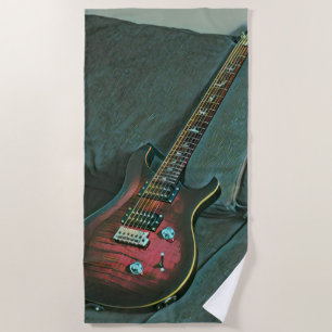 Serviette De Plage musicien guitare amoureux cadeau