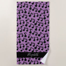 Serviette De Plage Musique Notes Orchestre de musique Camp Monogram