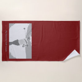 Serviette De Plage My Favorite Golf Coach