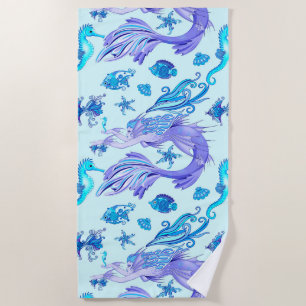 Serviette De Plage Mystic Fairy Purple Créature Carreaux en céramique