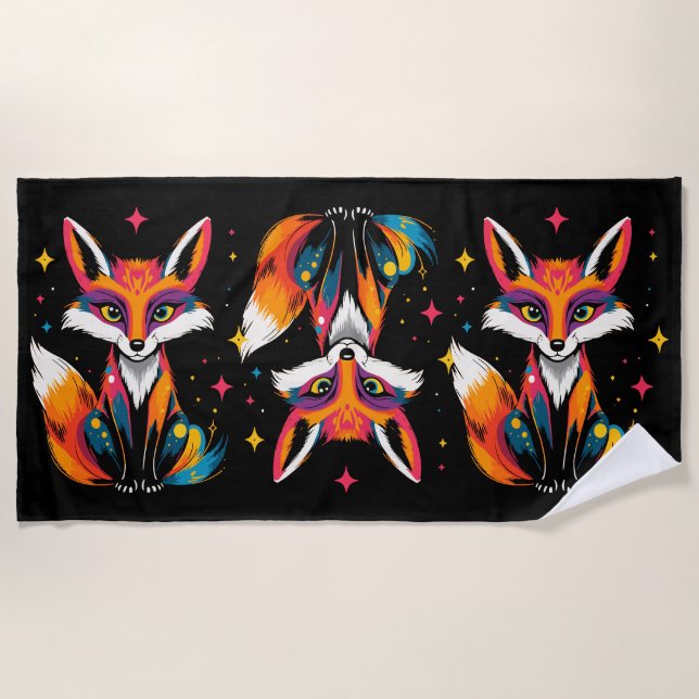 Serviette De Plage Mystic Fox (Devant)
