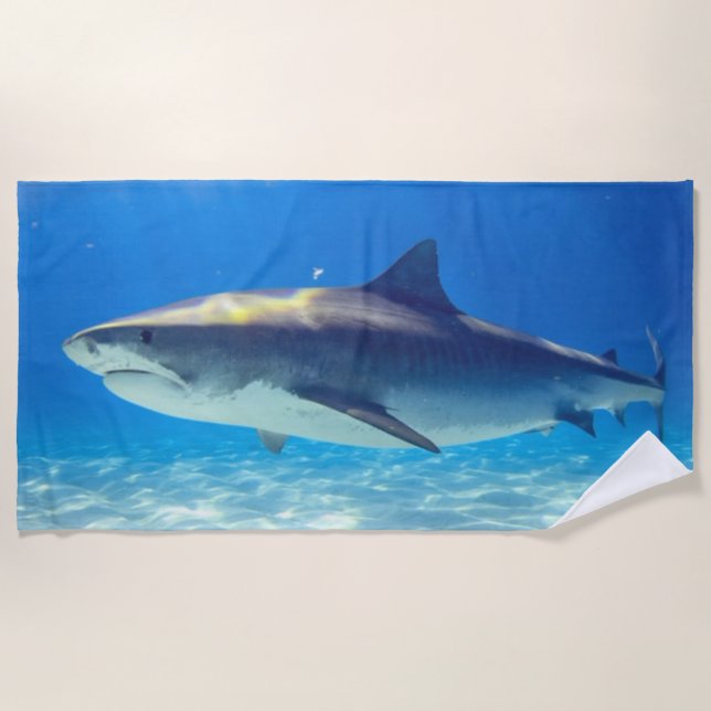Serviette De Plage Nage des requins Eau bleue (Devant)