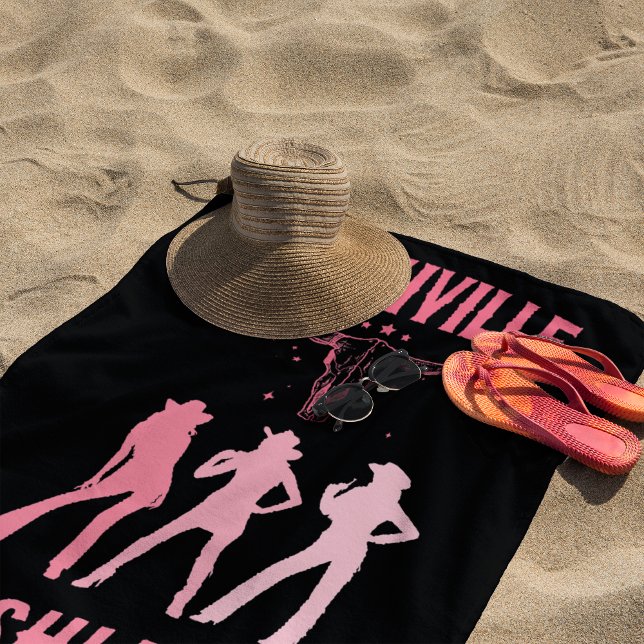 Serviette De Plage Nashville Bachelorette Dernier Bash À Nash Cowgirl (Créateur téléchargé)
