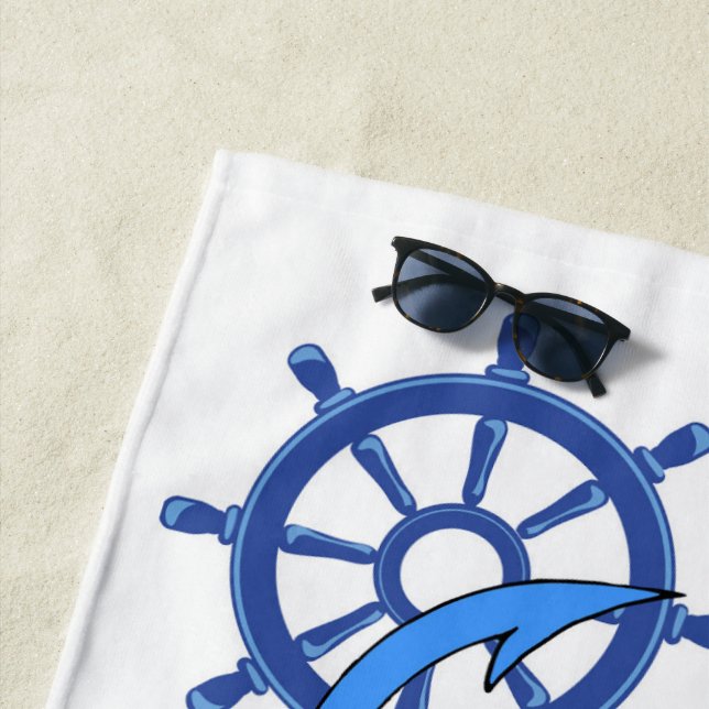 Serviette De Plage Nautique  (En situation)