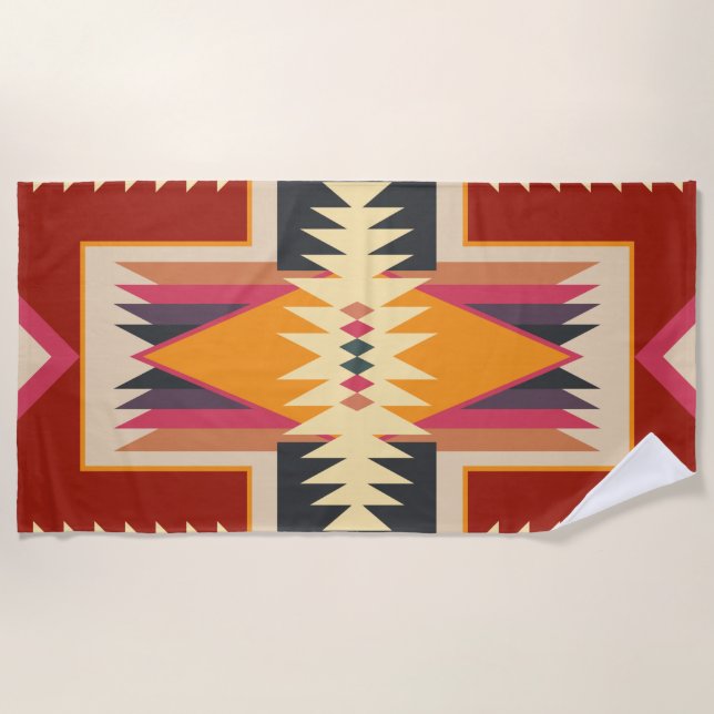 Serviette de plage Navajo Design-8 (Devant)
