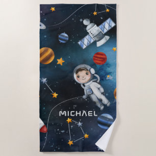 Serviette De Plage Navette d'astronaute spatiale personnalisée