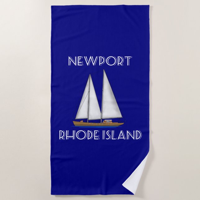 Serviette De Plage Navigation de Newport Île de Rhode (Devant)
