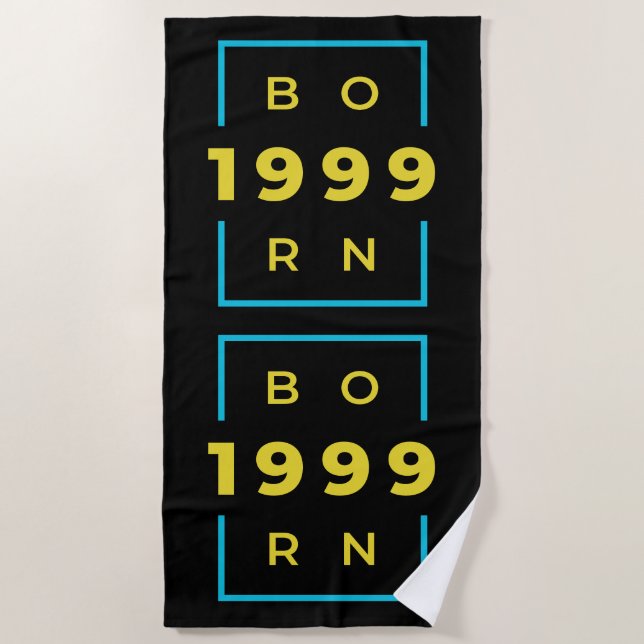 Serviette De Plage Né en 1999 acier jeune Beach Towel (Devant)