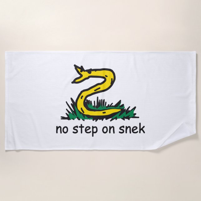 Serviette De Plage No step on snek memes (Devant)