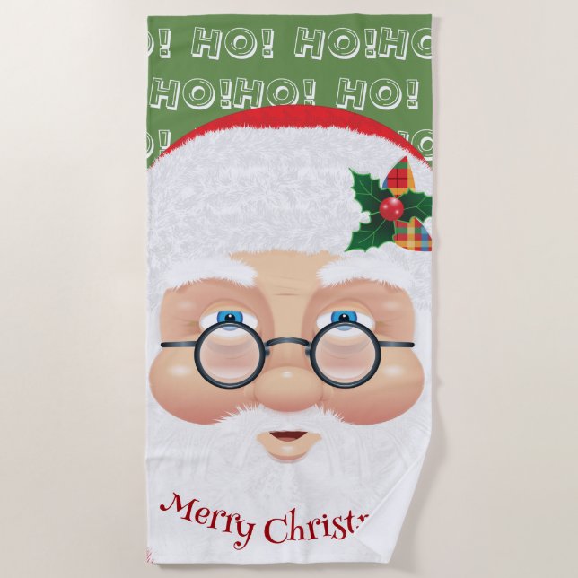 Serviette De Plage Noël du Père Noël (Devant)