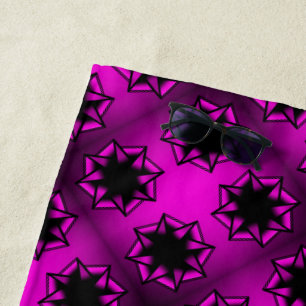 Serviette De Plage Nœud en étoile dégradé rose chaud