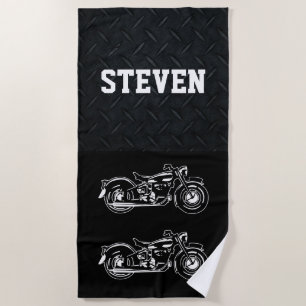 Serviette De Plage Nom Cool Motorcycle Black Men