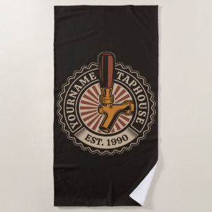 Serviette De Plage NOM Personnalisé Artisanat Bière Taphouse Brasseri