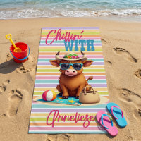 Nom Personnalisé "Chillin' With" Plage Vacances