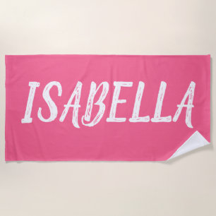 Serviette De Plage Nom personnalisé Pool Anniversaire Vacances person