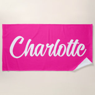 Serviette De Plage Nom personnalisé Vacances Anniversaire Piscine per