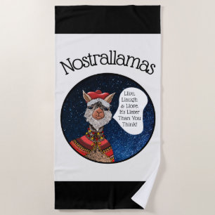 Serviette De Plage Nostradamus Llama Pool Party