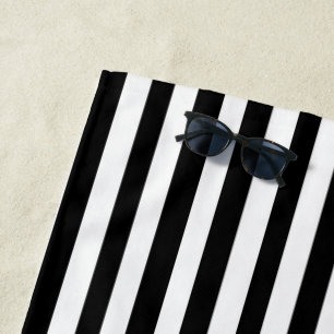 Serviette De Plage Notes de musique noire blanche personnalisée Cardi