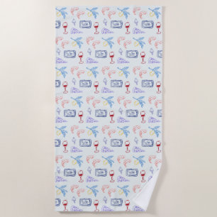 Serviette De Plage Nourriture côtière italienne