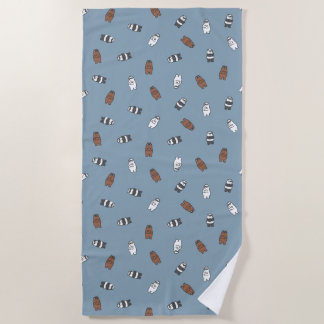 Serviette De Plage Nous Ours nu - Ours en verre soleil Motif