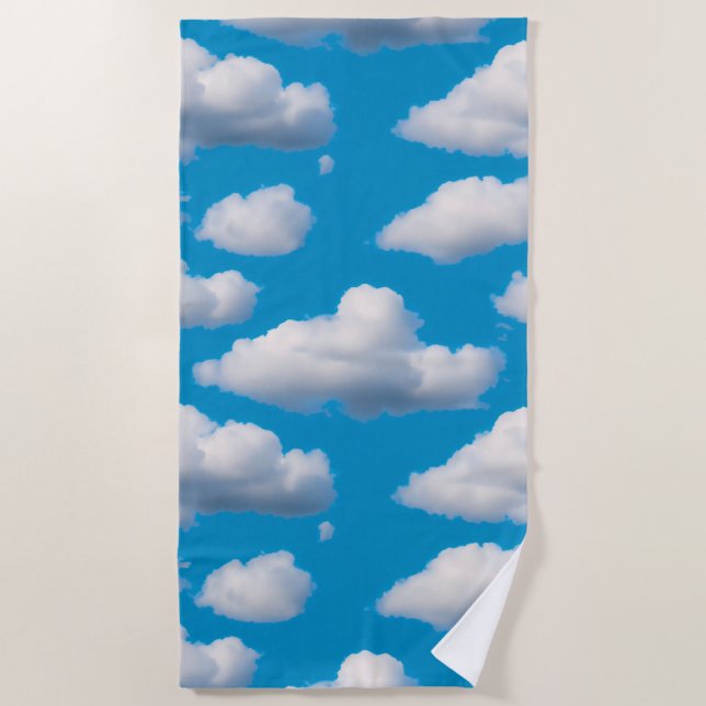 Serviette De Plage Nuages fluides (Devant)