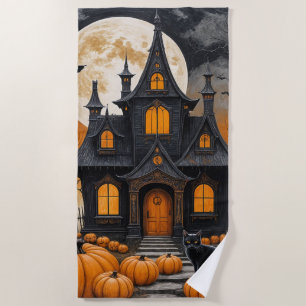 Serviette De Plage Nuit de récolte hantée