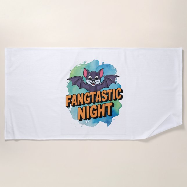 Serviette De Plage Nuit fangtastique (Devant)