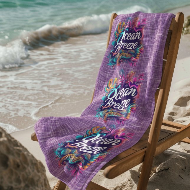 Serviette De Plage Ocean Breeze violet (Créateur téléchargé)
