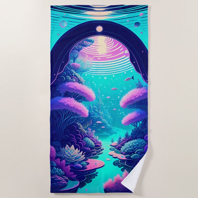 Serviette De Plage Ocean Garden (Devant)