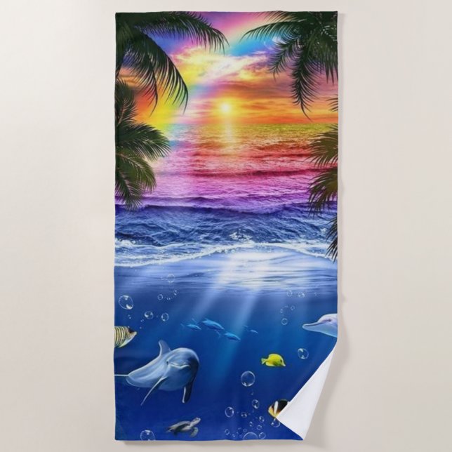 Serviette De Plage Ocean Sunrise Beach Towel (Devant)