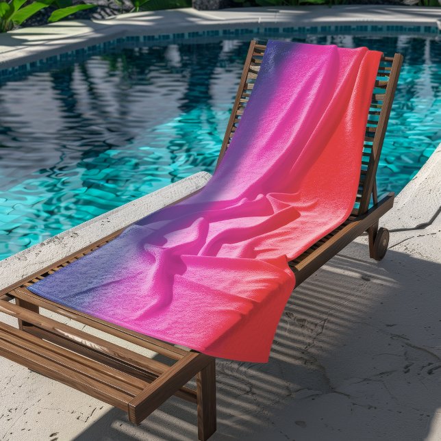 Serviette De Plage Ocean Sunset Blue Purple Red Art Blend (Ocean Sunset Blue Purple Red Art Blend Beach Towel)