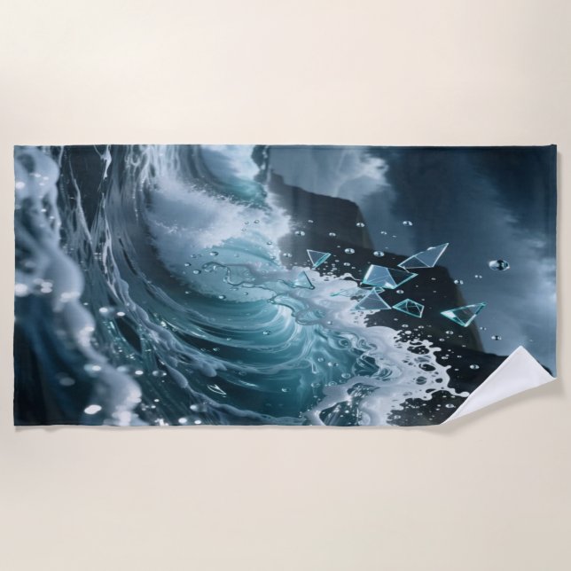 Serviette De Plage Ocean Waves & Sea Foam Beach Towel (Devant)