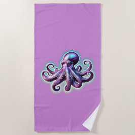 Serviette De Plage Octopus pourpre