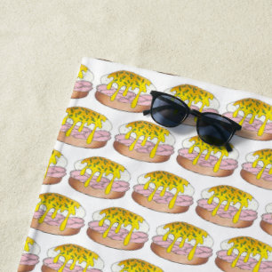 Serviette De Plage Oeufs Benedict Petit Déjeuner Diner Nourriture Foi
