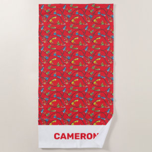 Serviette De Plage Œufs verts et jambon Motif de train