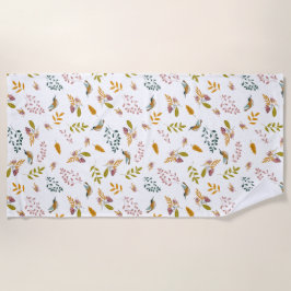 Serviette De Plage Oiseaux colorés