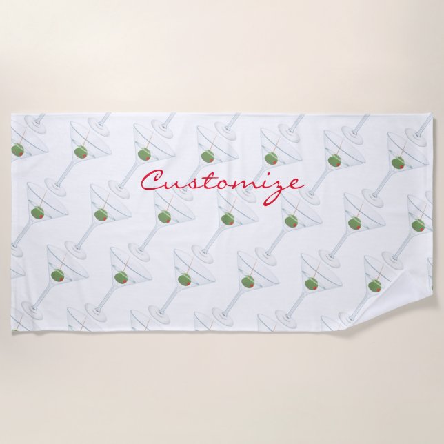 Serviette De Plage Olive Martini Thunder_Cove (Devant)