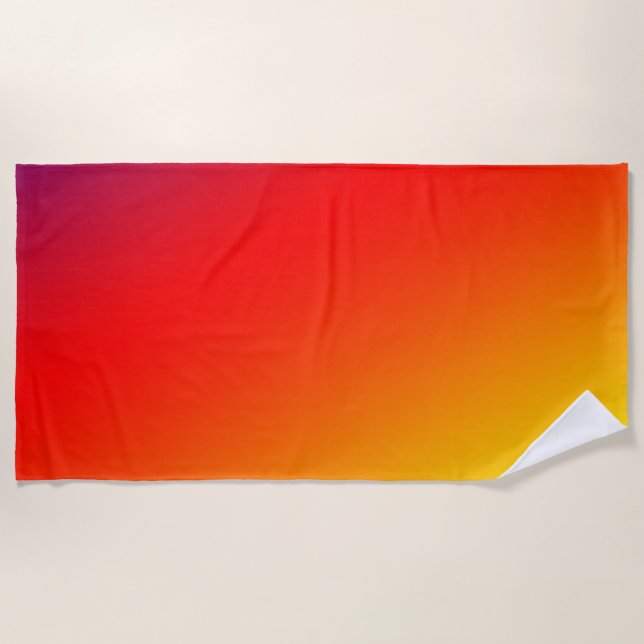 Serviette De Plage Orange Beach Chaud Couleur Soleil Gradient  (Devant)